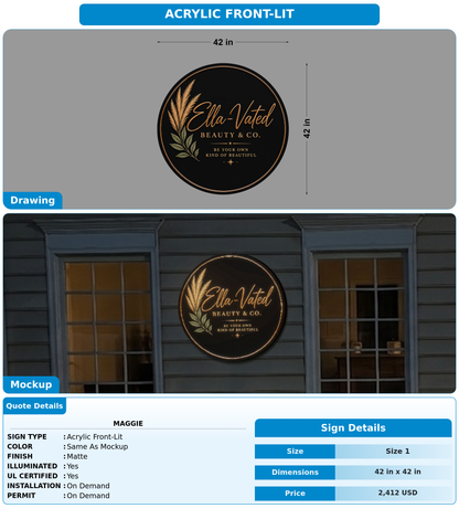 CUSTOM MOCKUP SIGN FOR Maggie
