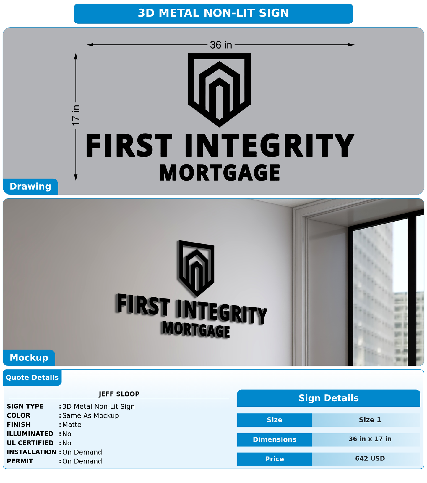 CUSTOM MOCKUP SIGN FOR Jeff sloop