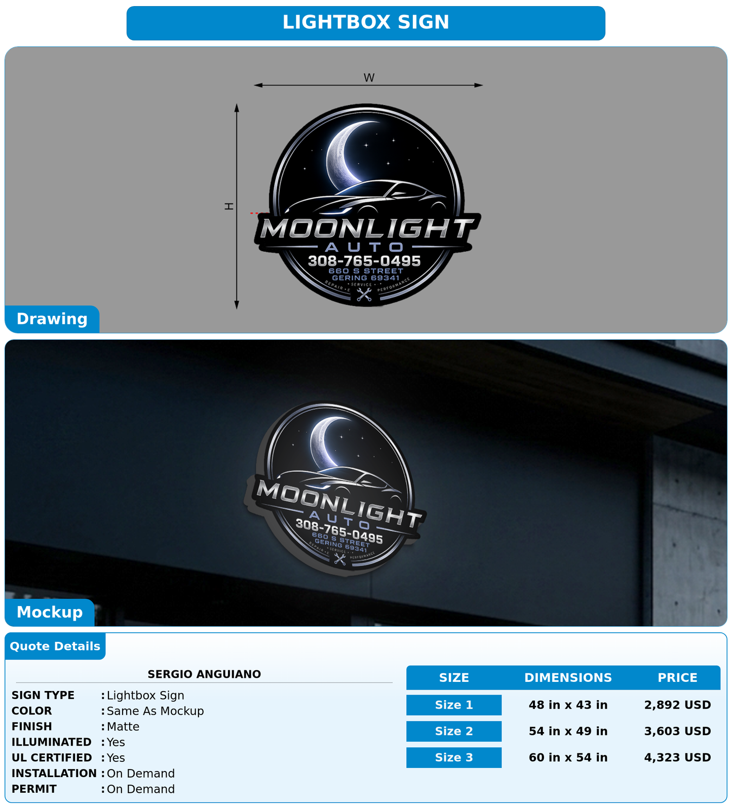 CUSTOM MOCKUP SIGN FOR sergio anguiano