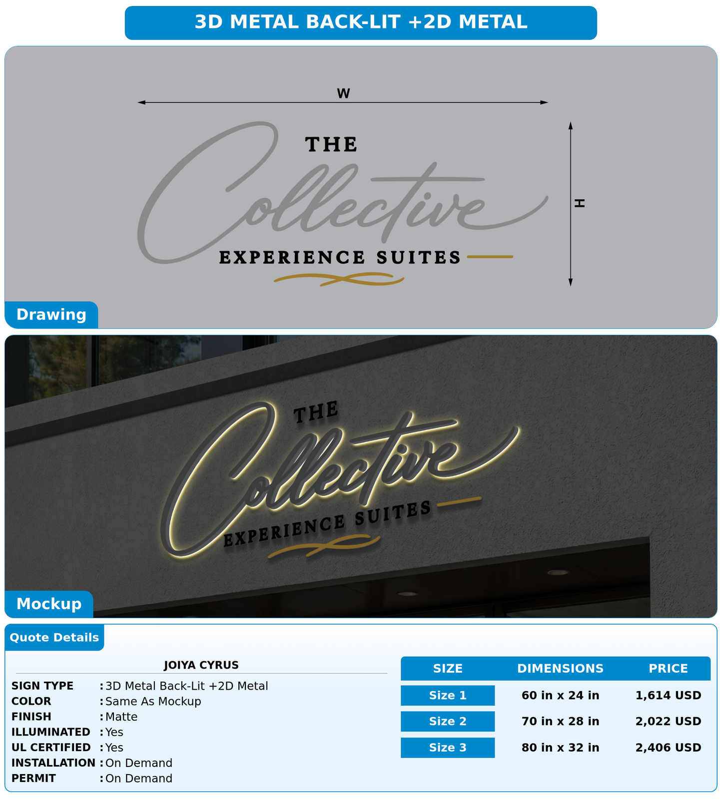 CUSTOM MOCKUP SIGN FOR Joiya Cyrus