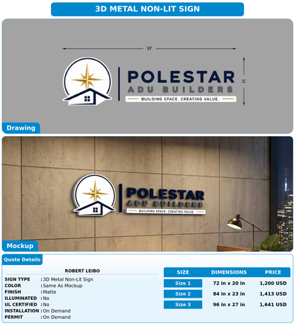 CUSTOM MOCKUP SIGN FOR Robert leibo