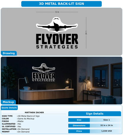 CUSTOM MOCKUP SIGN FOR Matthew Zacher