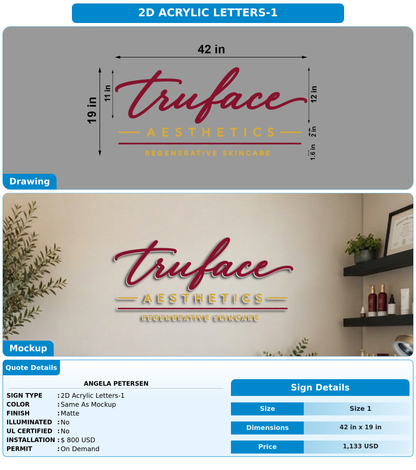 CUSTOM MOCKUP SIGN FOR Angela Petersen