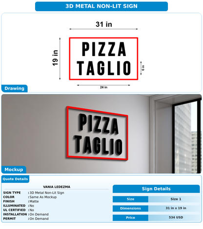 CUSTOM MOCKUP SIGN FOR Vania Ledezma