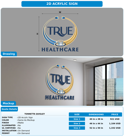 CUSTOM MOCKUP SIGN FOR Tonnetta Quigley