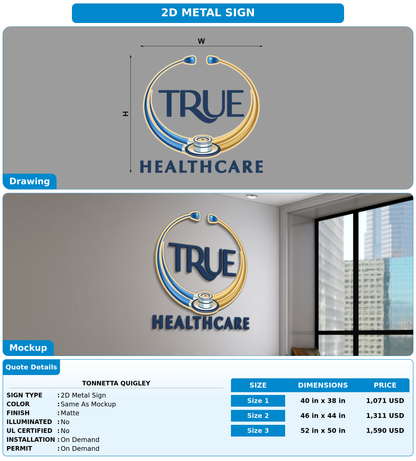 CUSTOM MOCKUP SIGN FOR Tonnetta Quigley