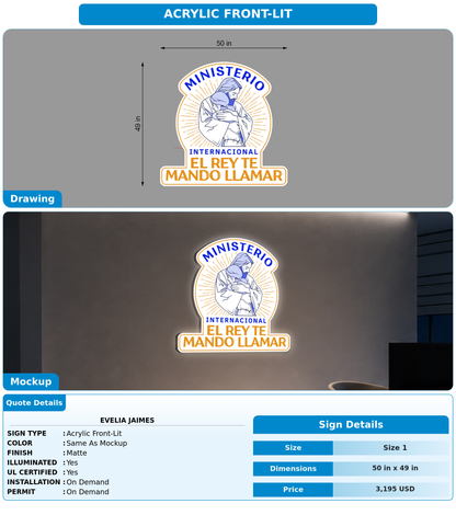 CUSTOM MOCKUP SIGN FOR Evelia jaimes