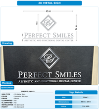 CUSTOM MOCKUP SIGN FOR Perfect Smiles