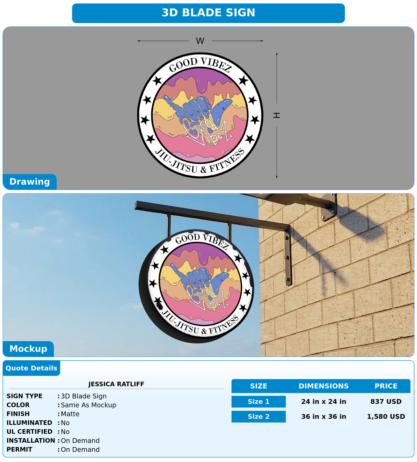 CUSTOM MOCKUP SIGN FOR Jessica Ratliff
