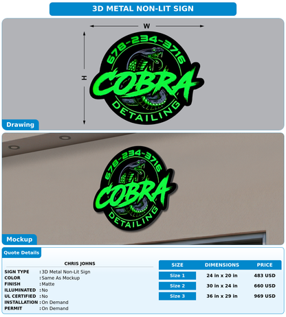 CUSTOM MOCKUP SIGN FOR Chris johns