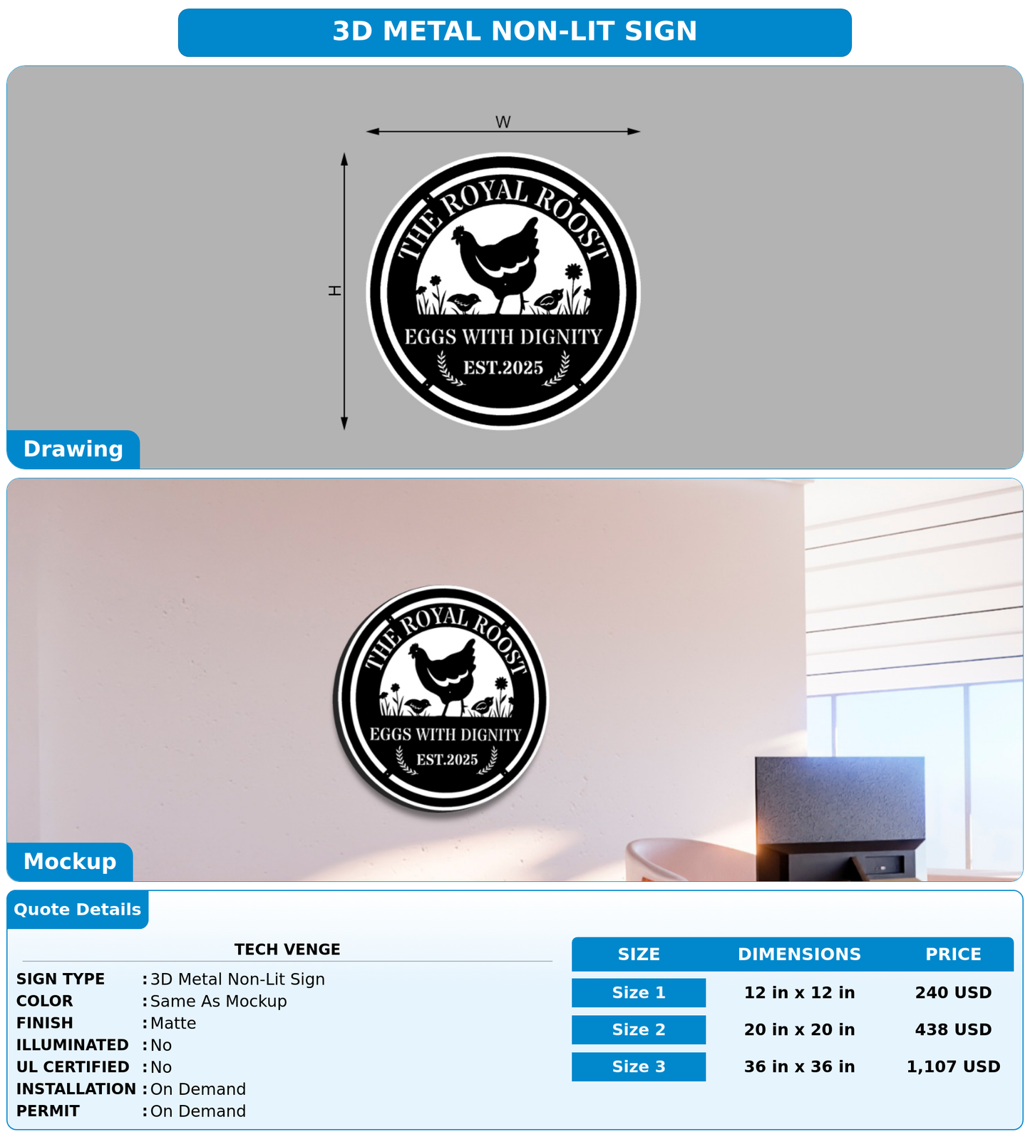 CUSTOM MOCKUP SIGN FOR Tech Venge