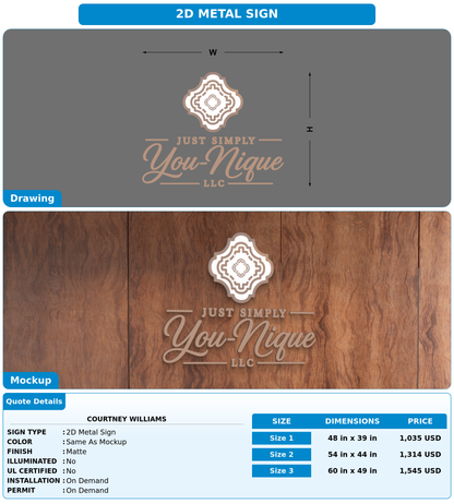 CUSTOM MOCKUP SIGN FOR Courtney Williams