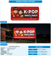 CUSTOM MOCKUP SIGN FOR K-Pop Snack Shack Inc