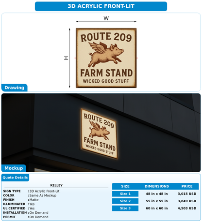 CUSTOM MOCKUP SIGN FOR Kelley