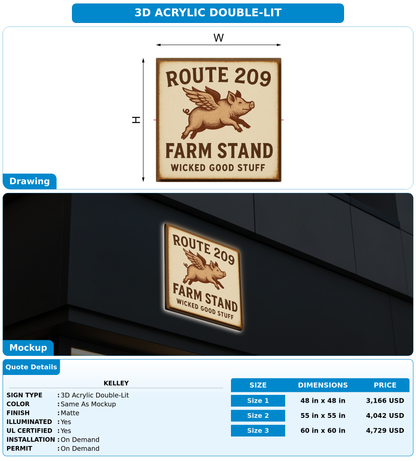 CUSTOM MOCKUP SIGN FOR Kelley