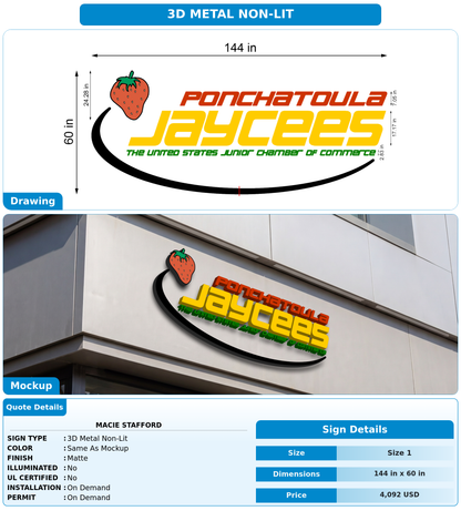 CUSTOM MOCKUP SIGN FOR Macie Stafford