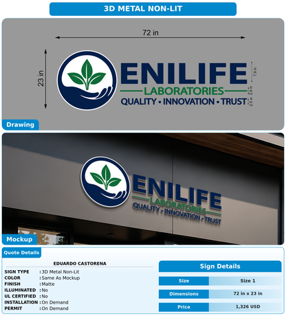 CUSTOM MOCKUP SIGN FOR Eduardo Castorena