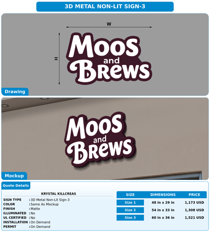 CUSTOM MOCKUP SIGN FOR Krystal Killcreas