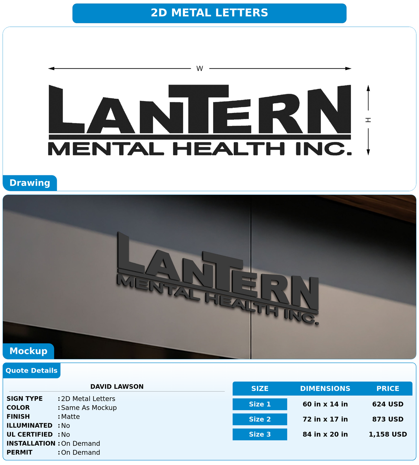 CUSTOM MOCKUP SIGN FOR David Lawson