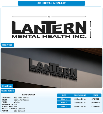 CUSTOM MOCKUP SIGN FOR David Lawson