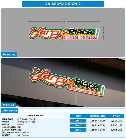 CUSTOM MOCKUP SIGN FOR SHAWN PERRIN