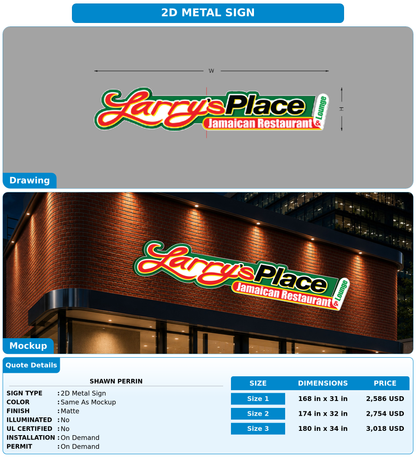 CUSTOM MOCKUP SIGN FOR SHAWN PERRIN