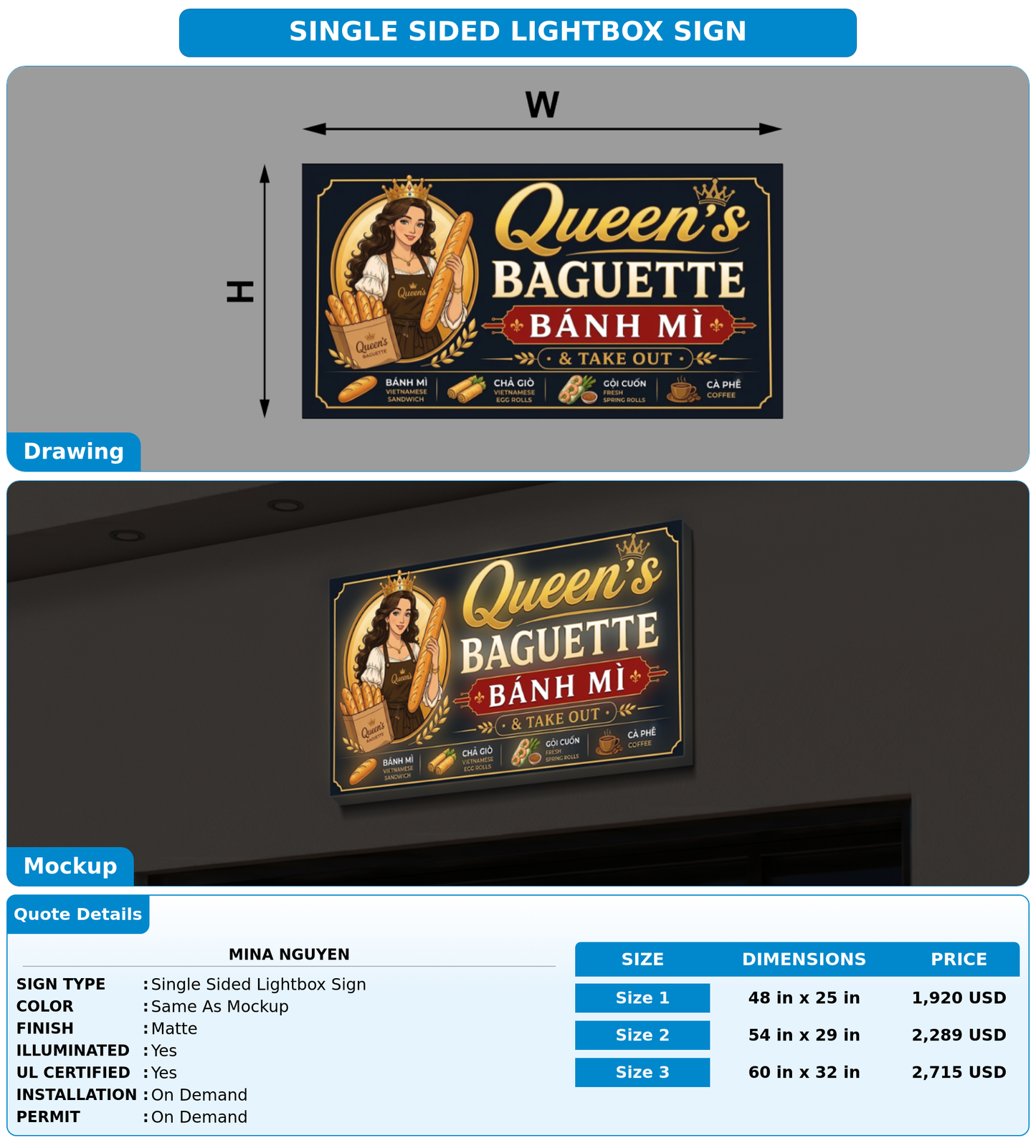 CUSTOM MOCKUP SIGN FOR Mina Nguyen