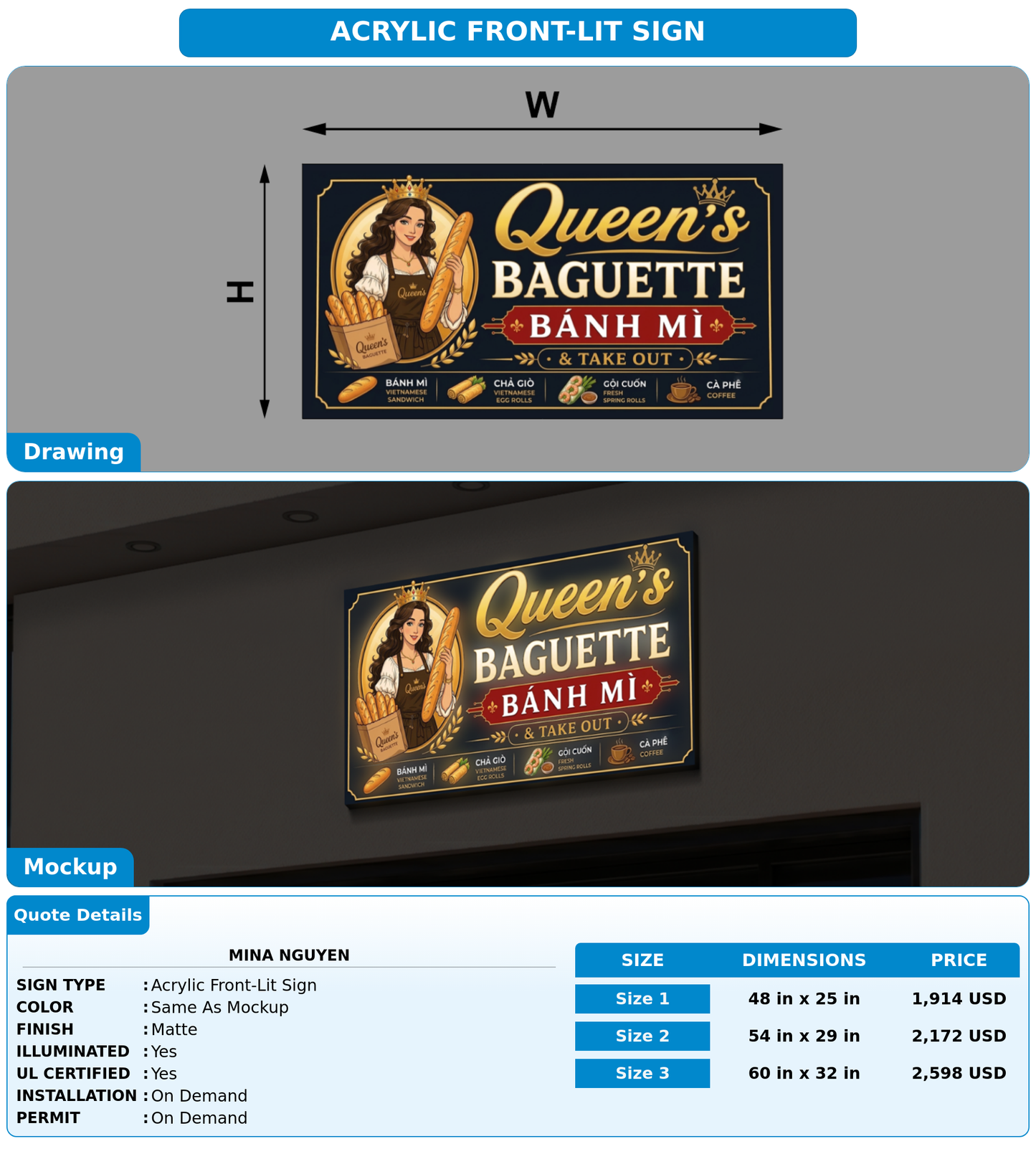 CUSTOM MOCKUP SIGN FOR Mina Nguyen