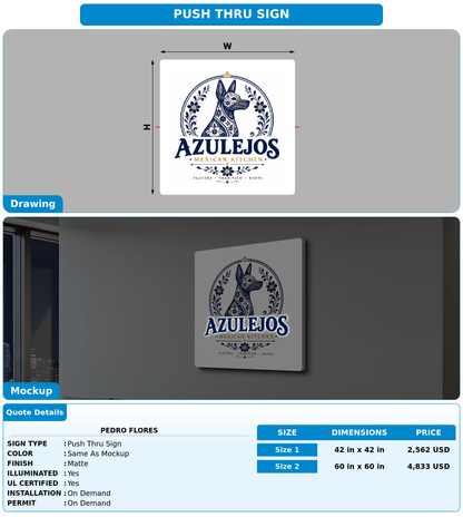 CUSTOM MOCKUP SIGN FOR Pedro Flores