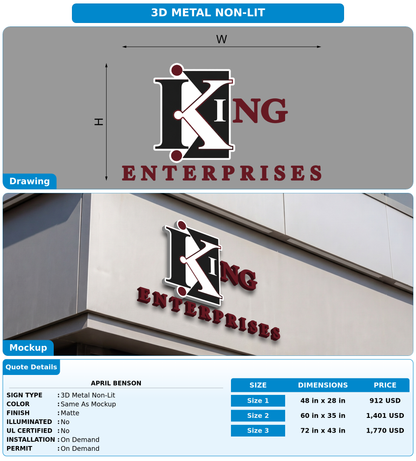 CUSTOM MOCKUP SIGN FOR April Benson