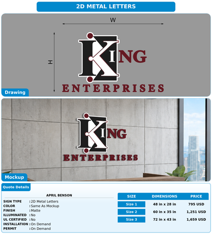 CUSTOM MOCKUP SIGN FOR April Benson
