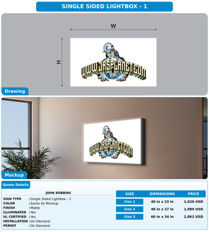 CUSTOM MOCKUP SIGN FOR John Robbins