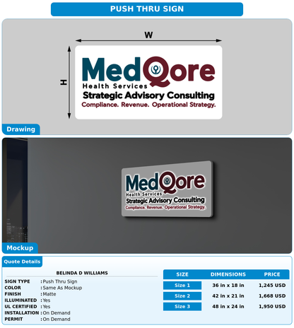 CUSTOM MOCKUP SIGN FOR BELINDA D WILLIAMS