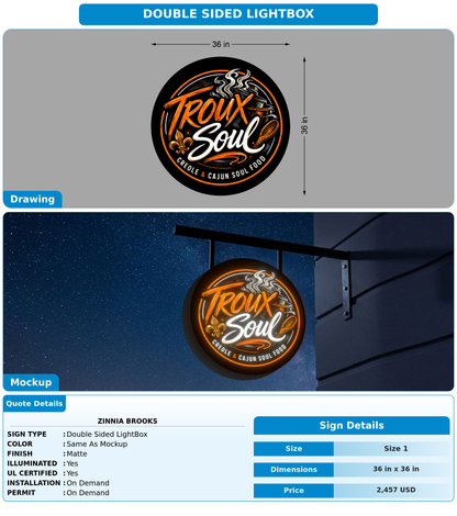 CUSTOM MOCKUP SIGN FOR Zinnia Brooks