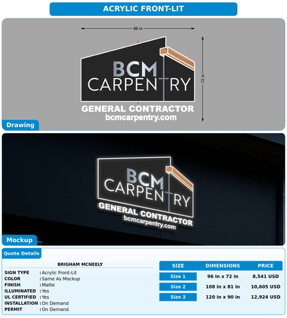 CUSTOM MOCKUP SIGN FOR Brigham McNeely