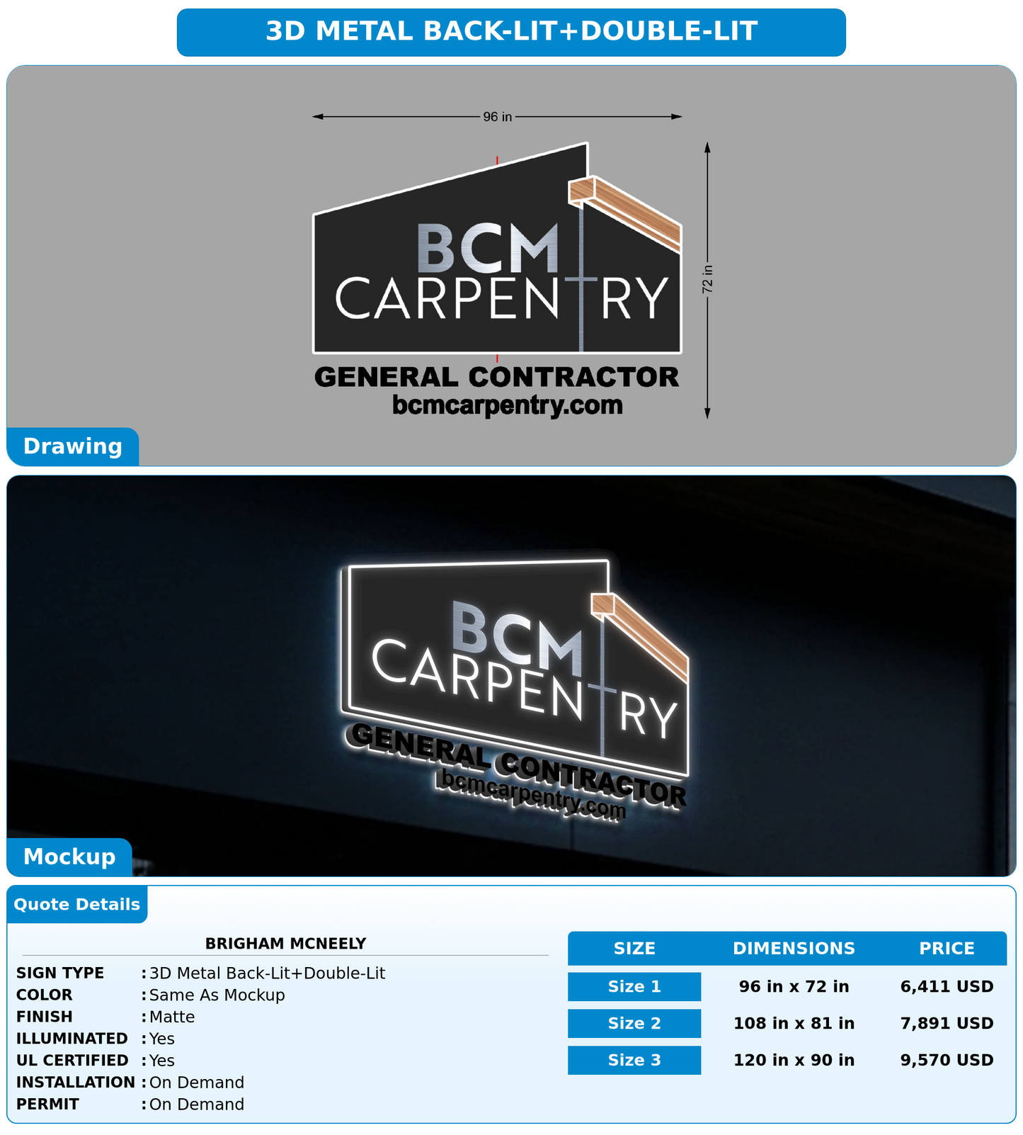 CUSTOM MOCKUP SIGN FOR Brigham McNeely