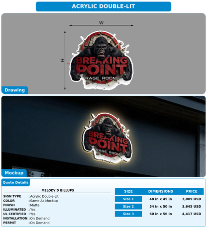 CUSTOM MOCKUP SIGN FOR MELODY D BILLUPS