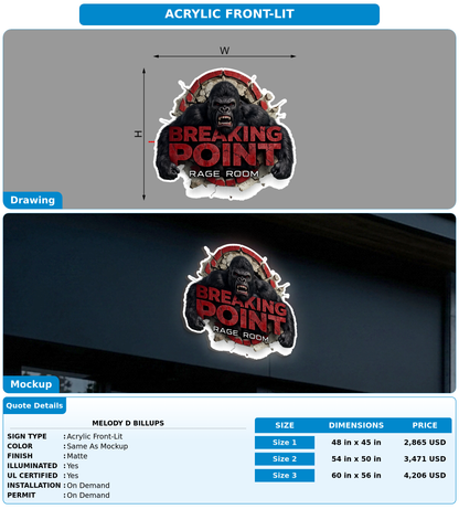 CUSTOM MOCKUP SIGN FOR MELODY D BILLUPS