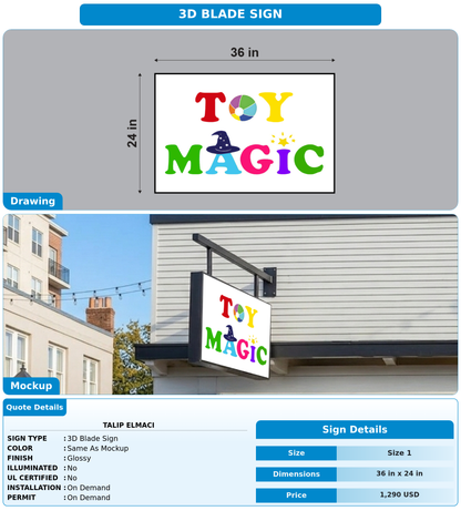 CUSTOM MOCKUP SIGN FOR Talip Elmaci