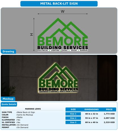 CUSTOM MOCKUP SIGN FOR Marnnie Lewis
