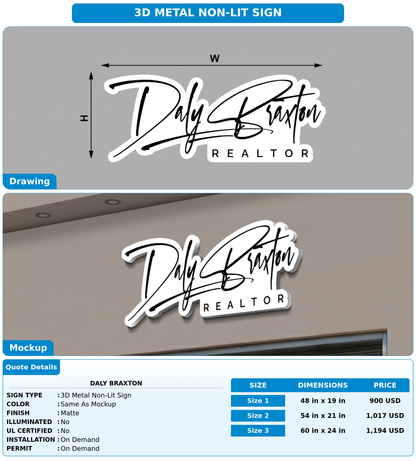 CUSTOM MOCKUP SIGN FOR Daly Braxton