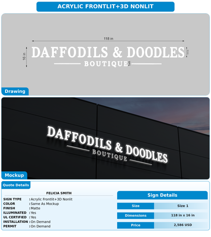 CUSTOM MOCKUP SIGN FOR Felicia Smith