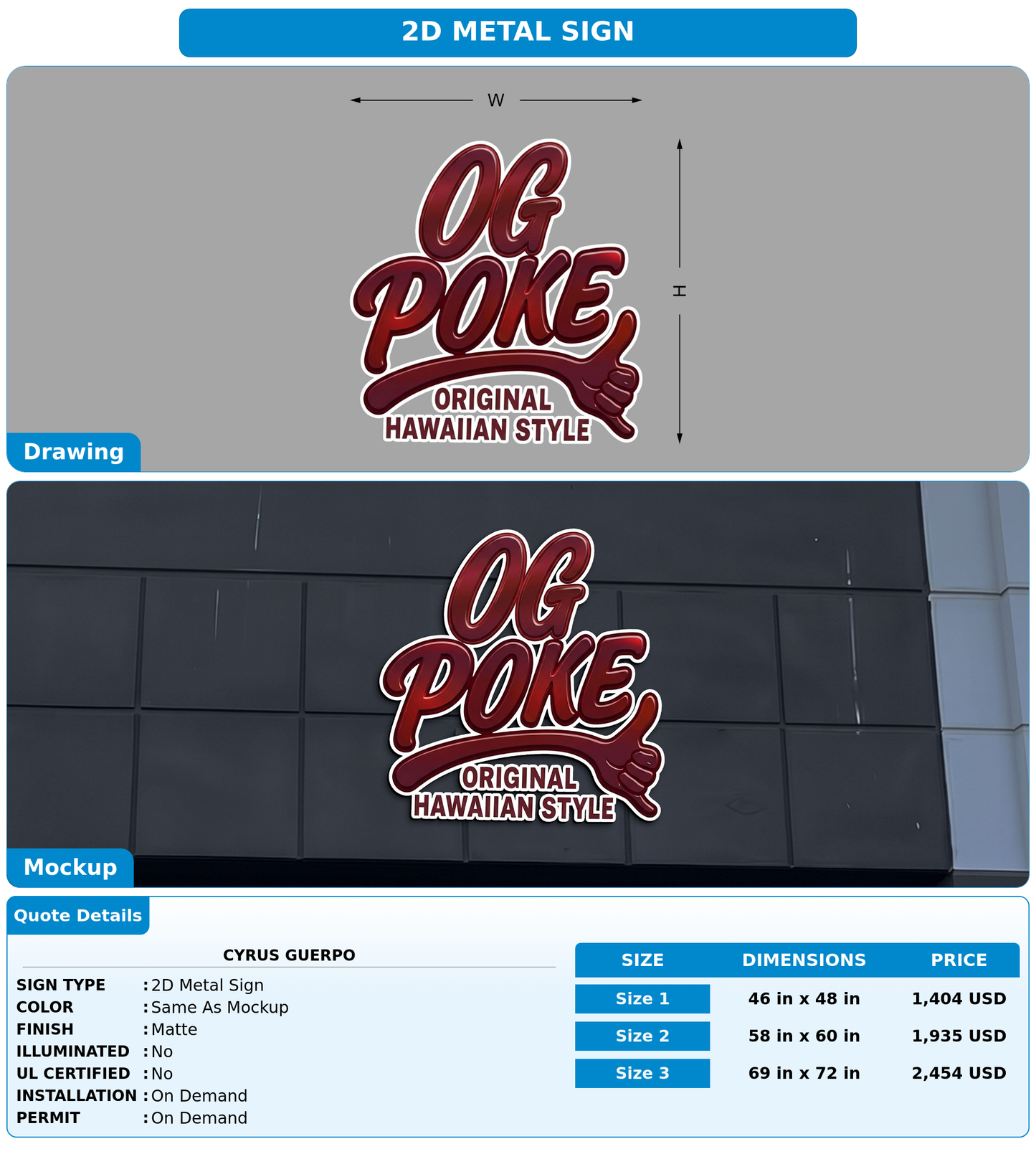 CUSTOM MOCKUP SIGN FOR Cyrus guerpo
