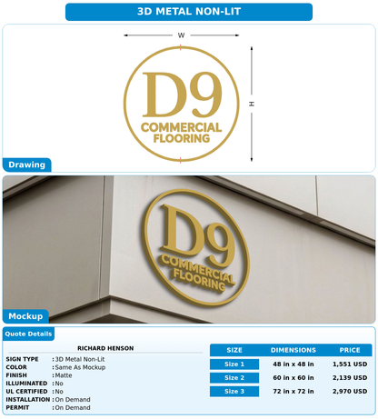 CUSTOM MOCKUP SIGN FOR Richard Henson