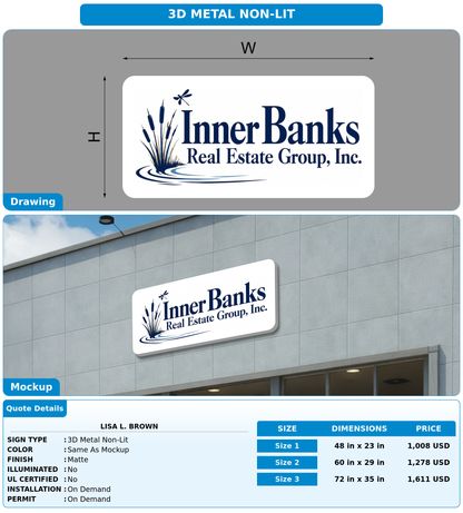 CUSTOM MOCKUP SIGN FOR Lisa L. Brown