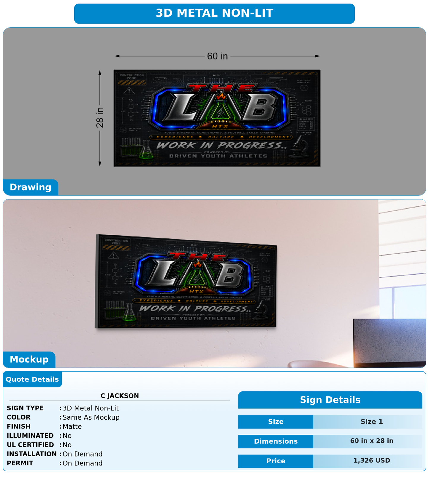 CUSTOM MOCKUP SIGN FOR C Jackson