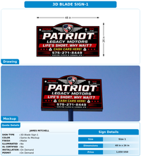 CUSTOM MOCKUP SIGN FOR James Mitchell