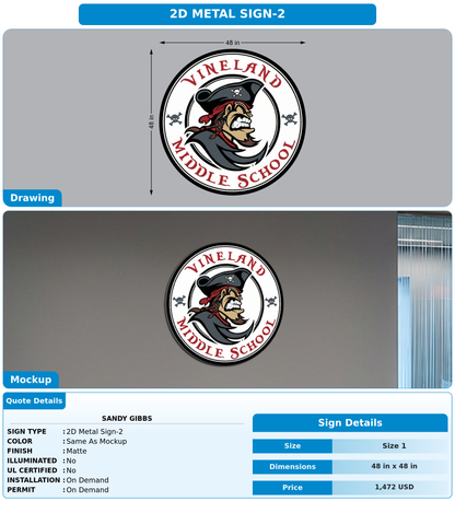 CUSTOM MOCKUP SIGN FOR Sandy Gibbs