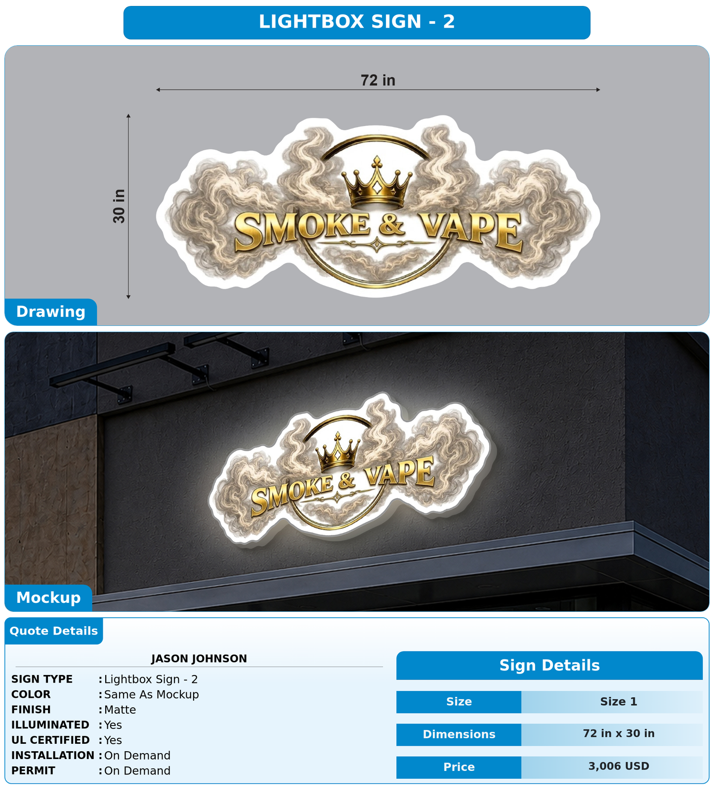 CUSTOM MOCKUP SIGN FOR jason johnson