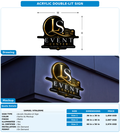 CUSTOM MOCKUP SIGN FOR Samuel Vitalerme
